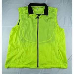 ASICS MENS XL NEON RUNNING JACKET RELAX FIT LIGHTWEIGHT FULL ZIP ATHETIC